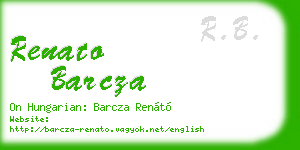 renato barcza business card