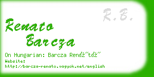 renato barcza business card